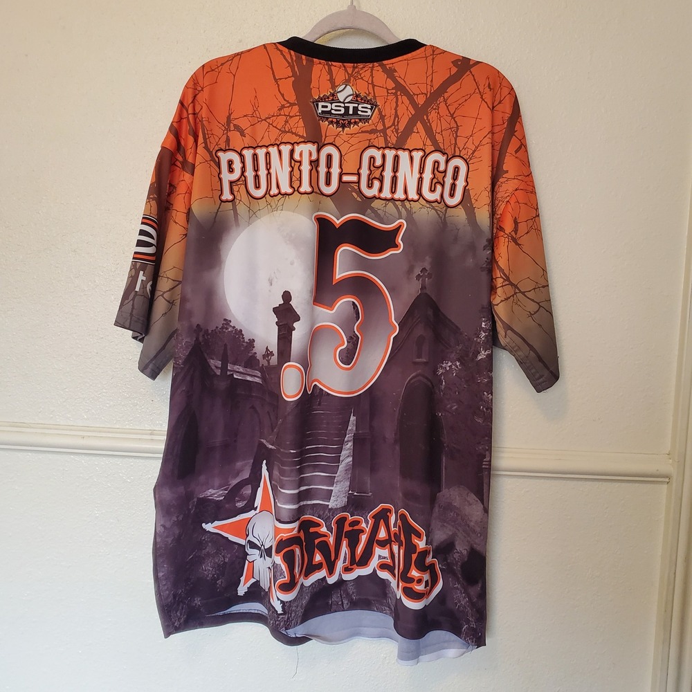 Elite Sports USA Deviates Softball Jersey Mens XL Graveyard Headless Horseman .5 - Picture 5 of 10